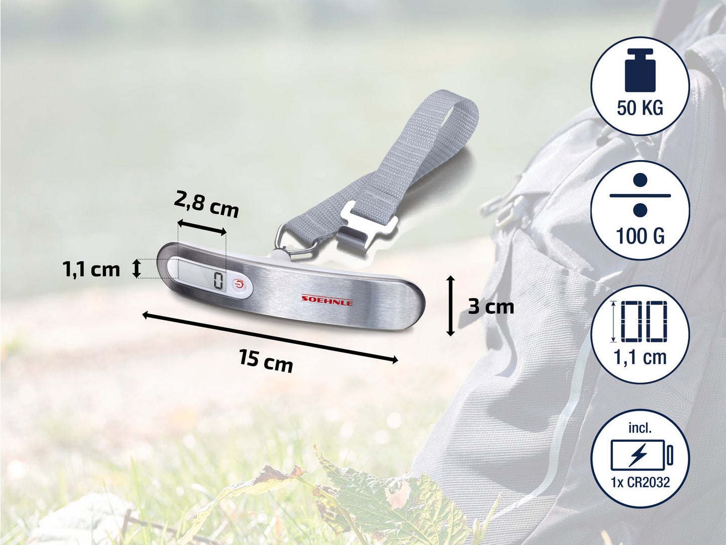 Soehnle Digital Travel Luggage Scale 50KG