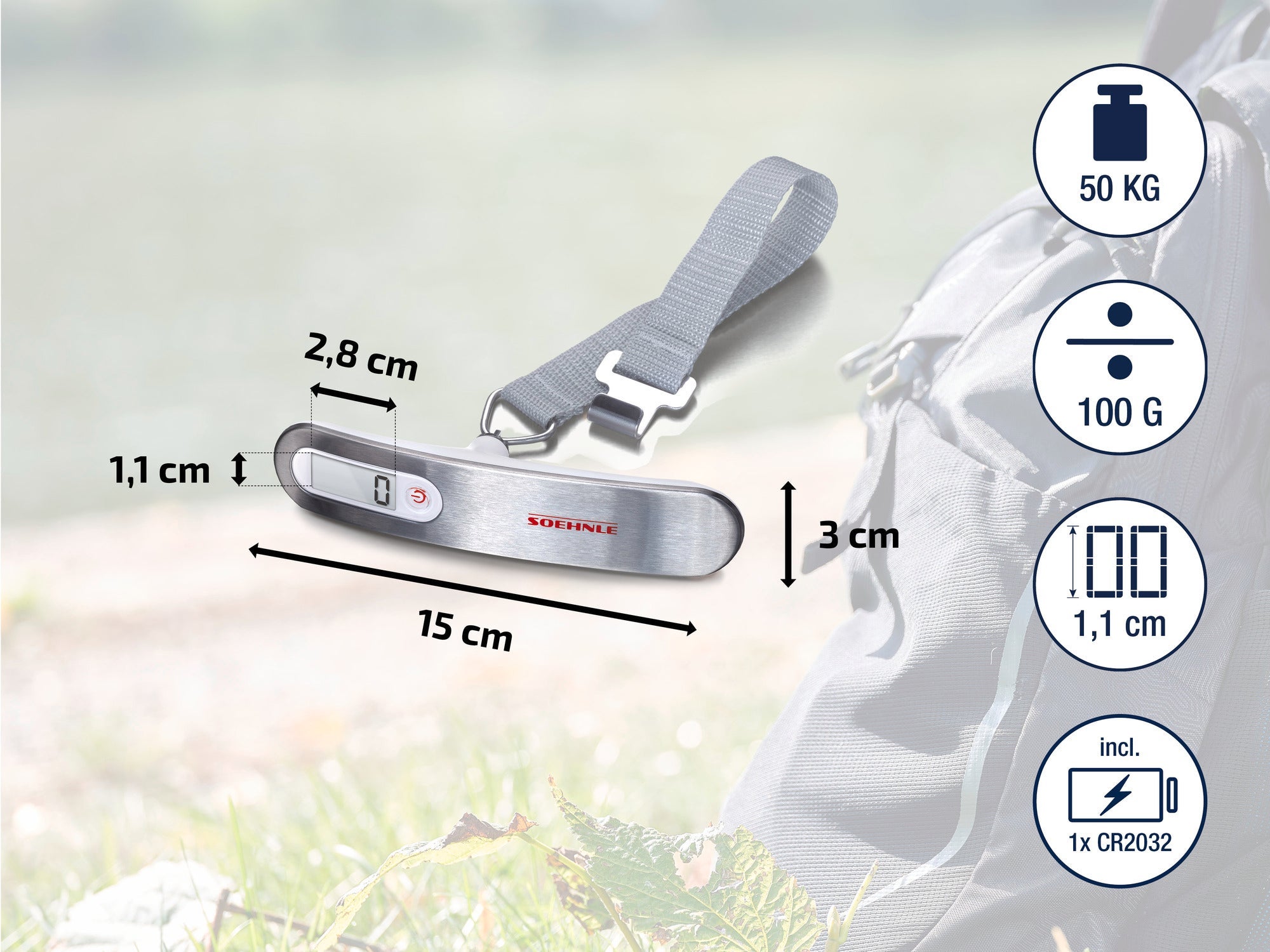 Soehnle Digital Travel Luggage Scale 50KG