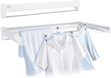 Leifheit Telefix 100 Wall Mounted Clothes Dryer 8.1M White