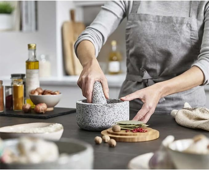 Joseph Joseph Dash Granite Pestle & Mortar with Bamboo Lid