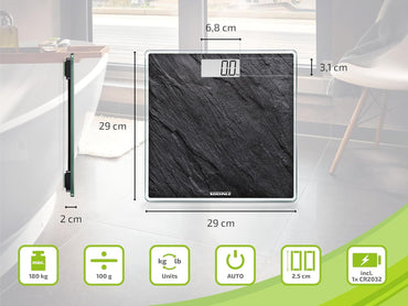 Soehnle Digital Bathroom Scale 180KG Compact Slate