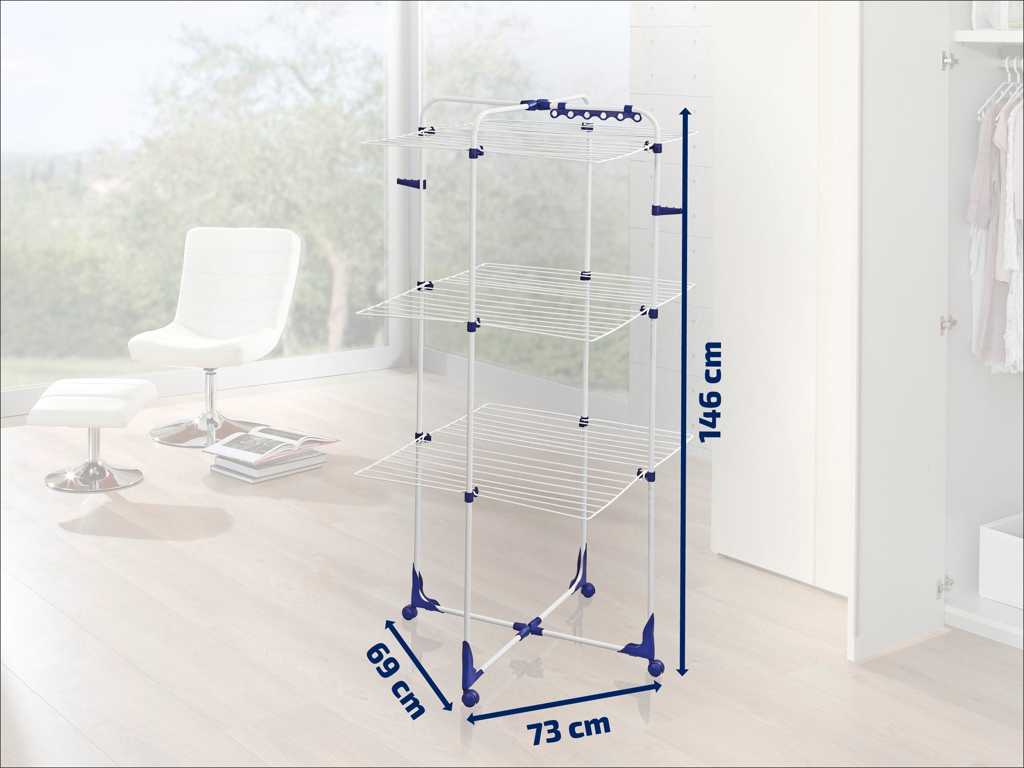 Leifheit Classic Tower Clothes Dryer 34M Wheeled