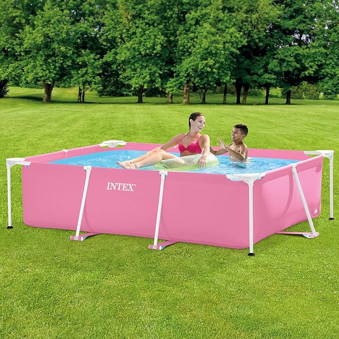 Intex Rectangular Frame Pool 2.2x1.5m Pink (No Filter)