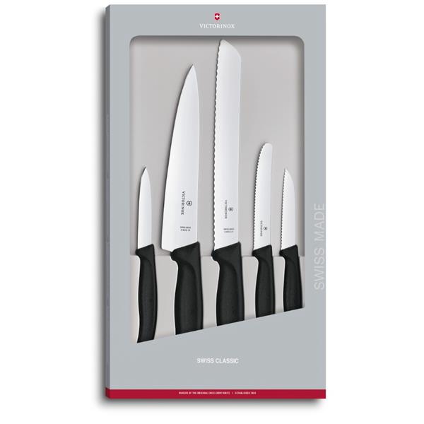 Victorinox Kitchen Knife Set 5PC Black