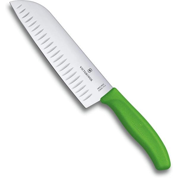 Victorinox Santoku Knife Fluted Green