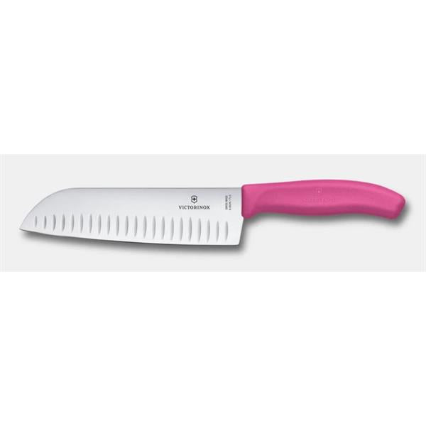 Victorinox Santoku Knife Fluted Pink