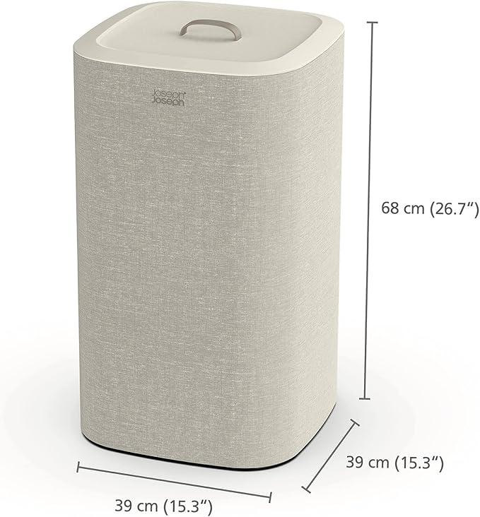 Joseph Joseph Tota Laundry Basket 60L 2 Compartment Ecru