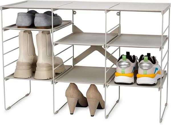 Joseph Joseph Level Adjustable Shoe Rack Organizer 12 Pairs