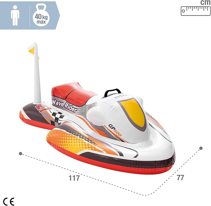 Intex Wave Rider Inflatable Ride-On 117x77cm