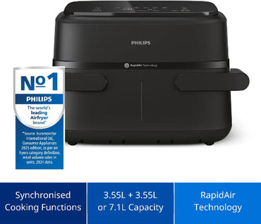 Philips Dual Air Fryer XXL 2450W 7 L Digital Touch Screen | NA150