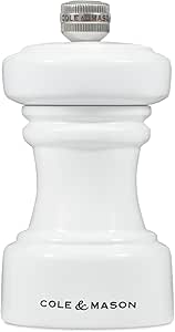 Cole & Mason Gloss White Salt Mill 104mm