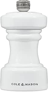 Cole & Mason Gloss White Pepper Mill 104mm