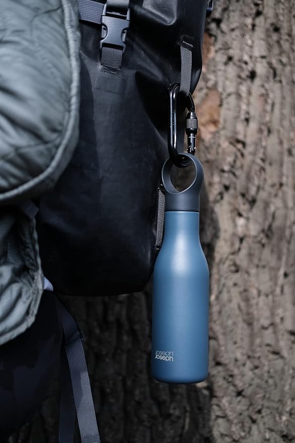 Joseph Joseph Loop Vacuum Water Bottle 500ml Blue 12/24H