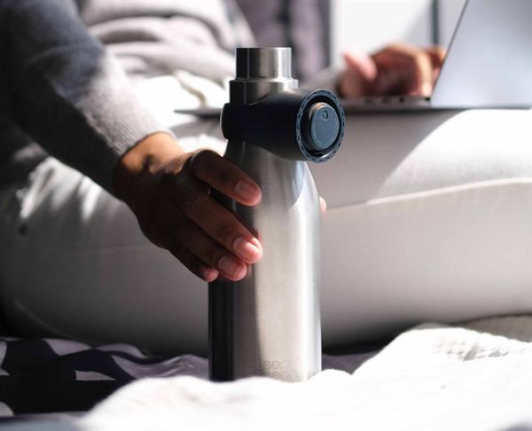 Joseph Joseph Loop Vacuum Water Bottle 500ml Blue/SS 12/24H