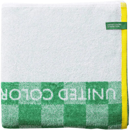 Benetton Kids Beach Towel 70x140cm Green Squares