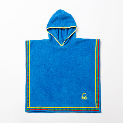 Benetton Kids Poncho Bathrobe 65x65cm Blue