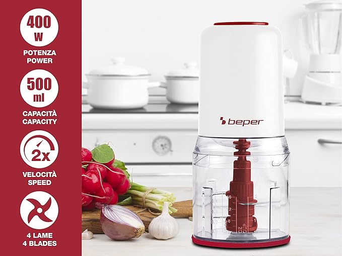 Beper Electric Chopper Double Blade