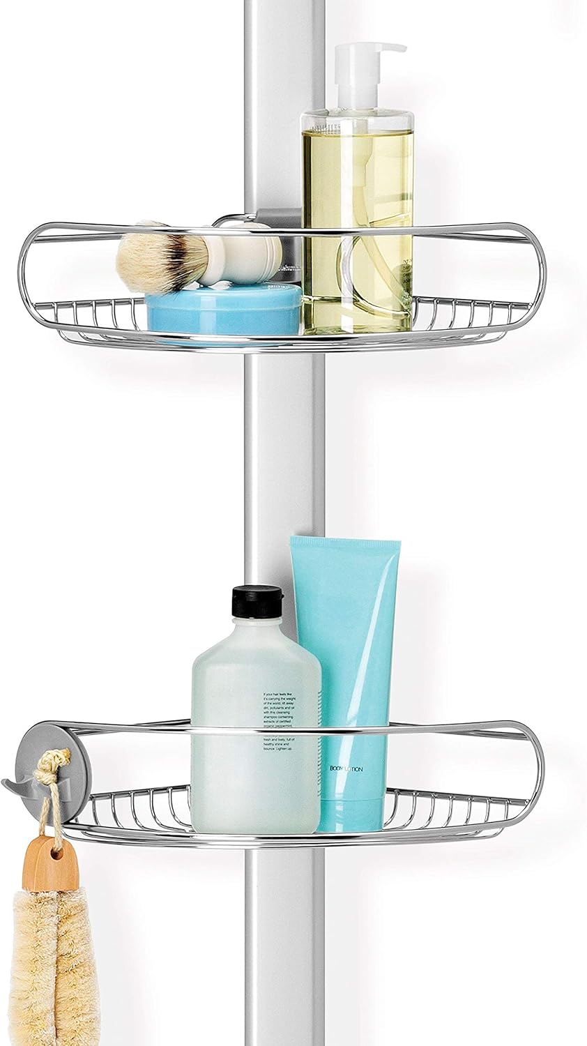 Simplehuman Tension Shower Caddy Brushed Steel