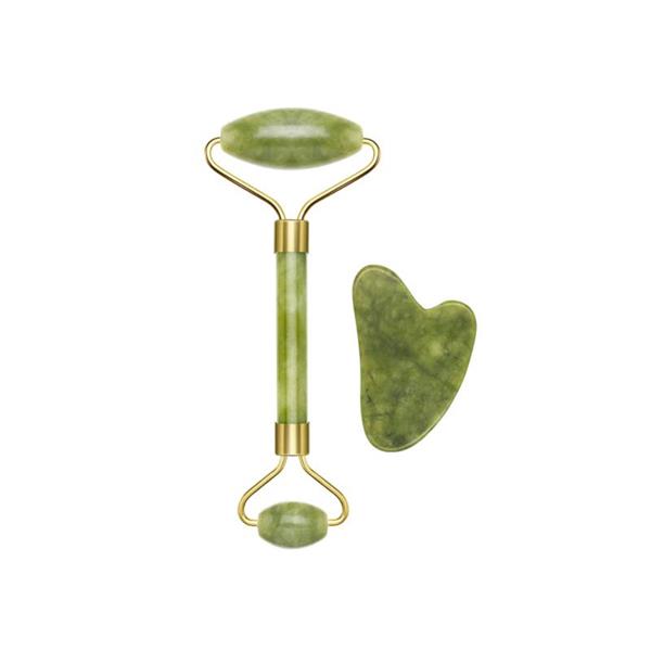 Beper Jade Roller & Gua Sha Massager Set