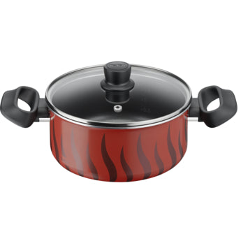 Tefal Tempo Flame Stewpot 20cm with Glass Lid