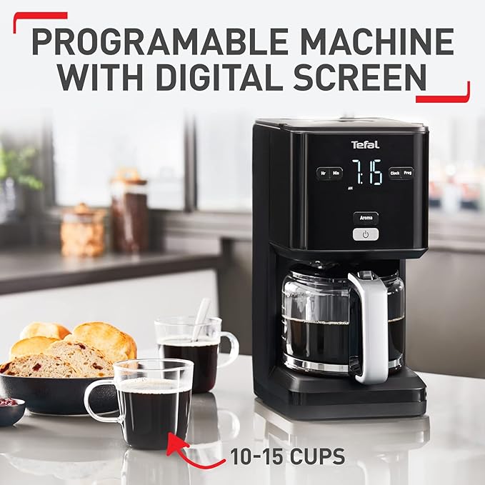 Tefal SmartN'Light Digital Coffee Maker 1.25L Black