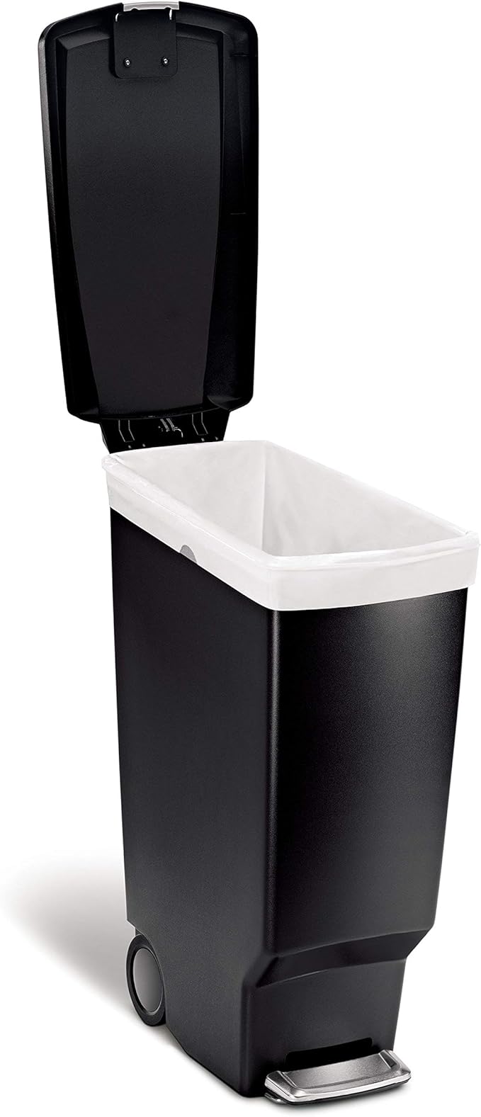 Simplehuman Slim Pedal Bin 25L Plastic Black