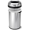 Simplehuman Bullet Open Bin 80L Brushed Steel