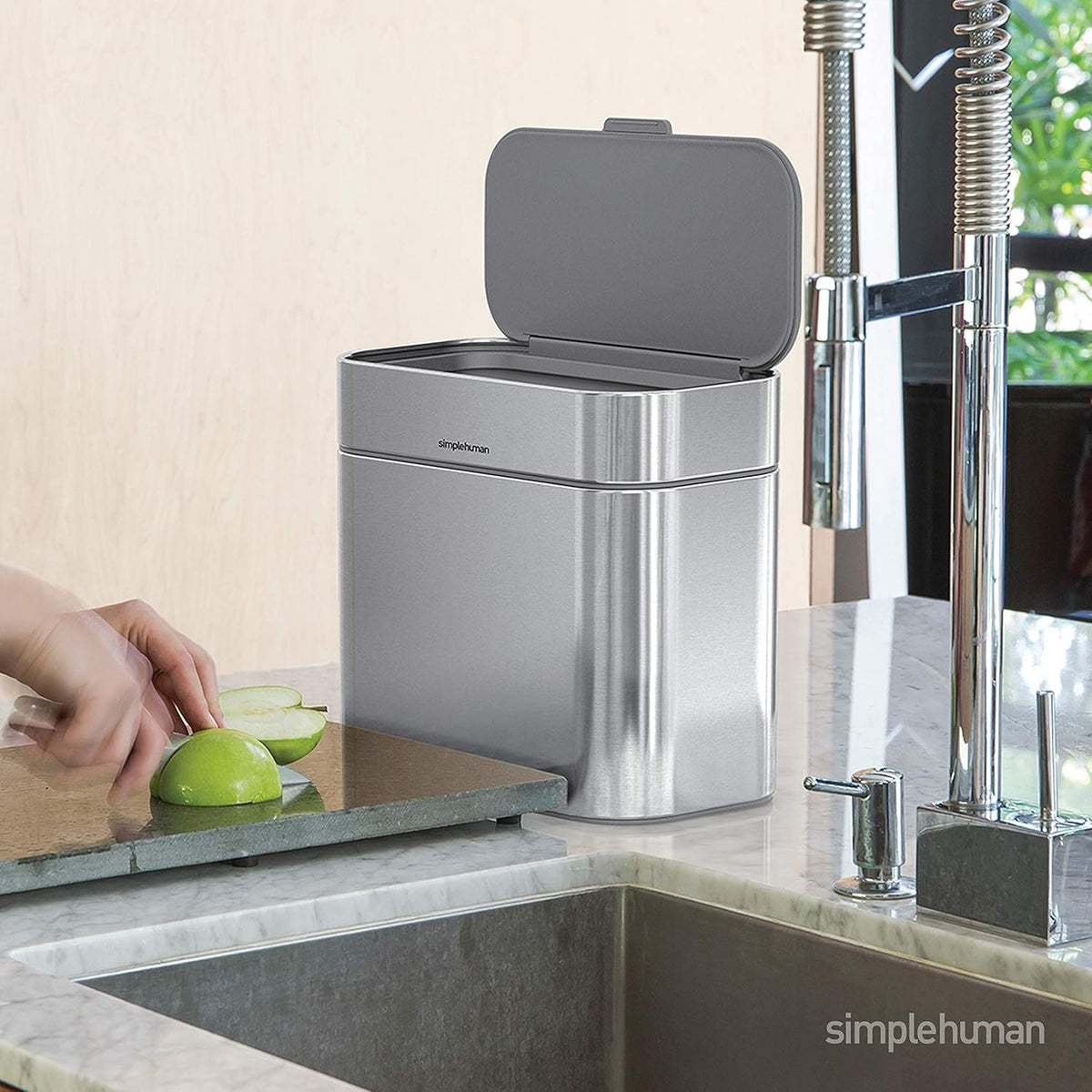 Simplehuman Compost Caddy Brushed Stainless Steel