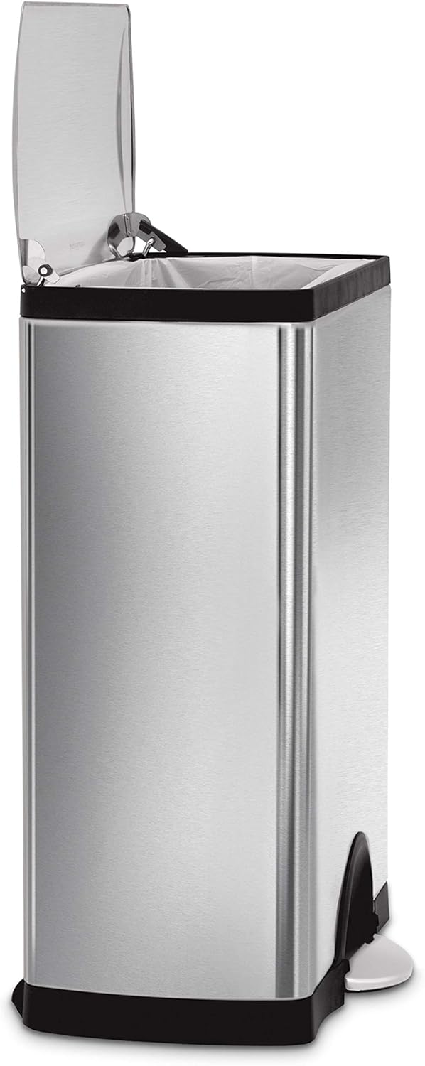 Simplehuman Rectangular Pedal Bin 50L Brushed Steel