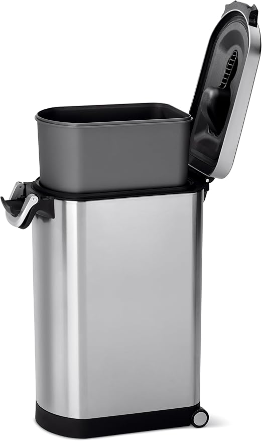 Simplehuman Pet Food Storage Bin 35L Brushed Steel