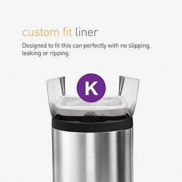 Simplehuman Butterfly Pedal Bin 45L Brushed Steel