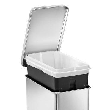Simplehuman Profile Pedal Bin 10L Brushed Steel