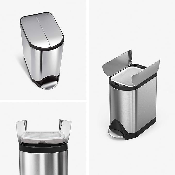 Simplehuman Butterfly Pedal Bin 10L Brushed SS