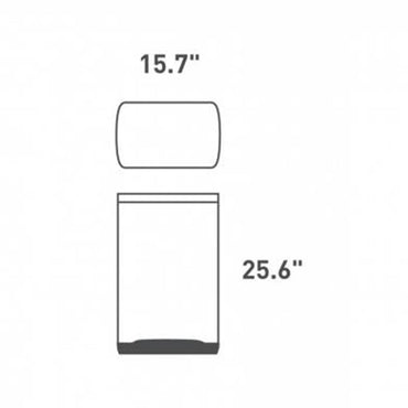 Simplehuman Rectangular Pedal Bin 38L Black Steel Wide Pedal