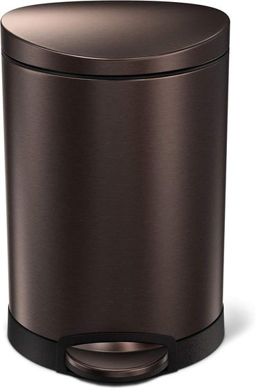 Simplehuman Semi-Round Pedal Bin 6L Dark Bronze