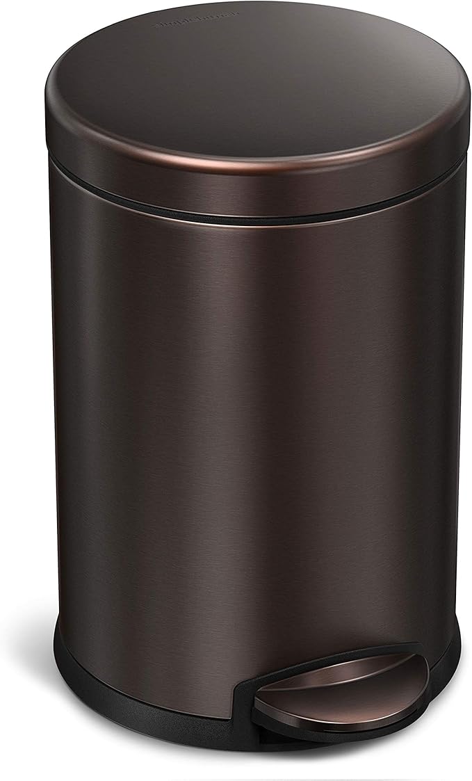 Simplehuman Round Pedal Bin 4.5L Dark Bronze