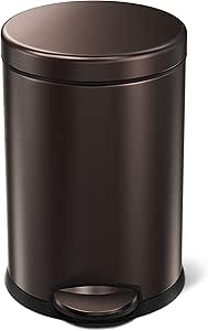Simplehuman Round Pedal Bin 4.5L Dark Bronze
