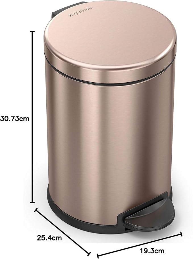Simplehuman Round Pedal Bin 4.5L Rose Gold