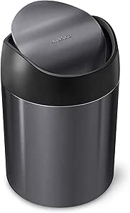 Simplehuman Mini Bin 1.5L Black Stainless Steel