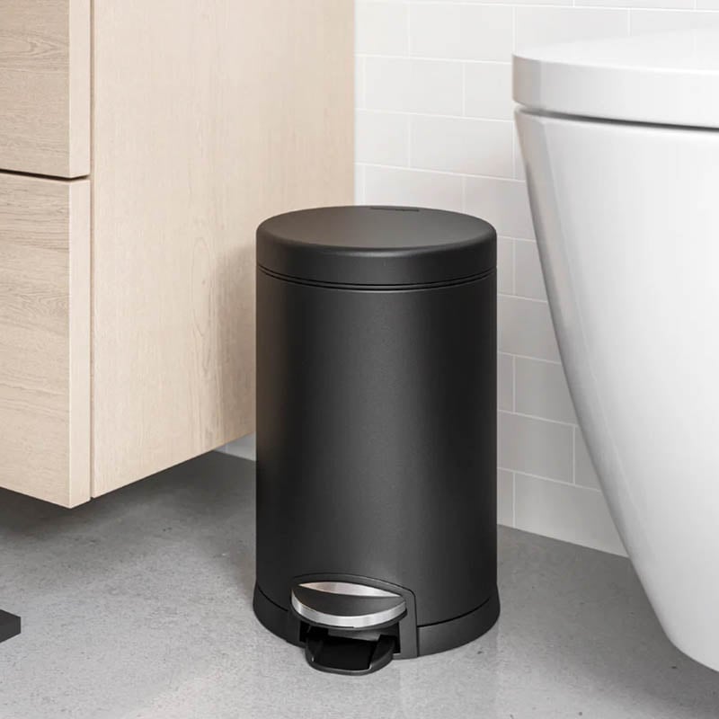 Simplehuman Round Pedal Bin 4.5L Matte Black
