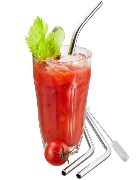 Gefu Future SS Curved Straws Set of 4 (23cm)