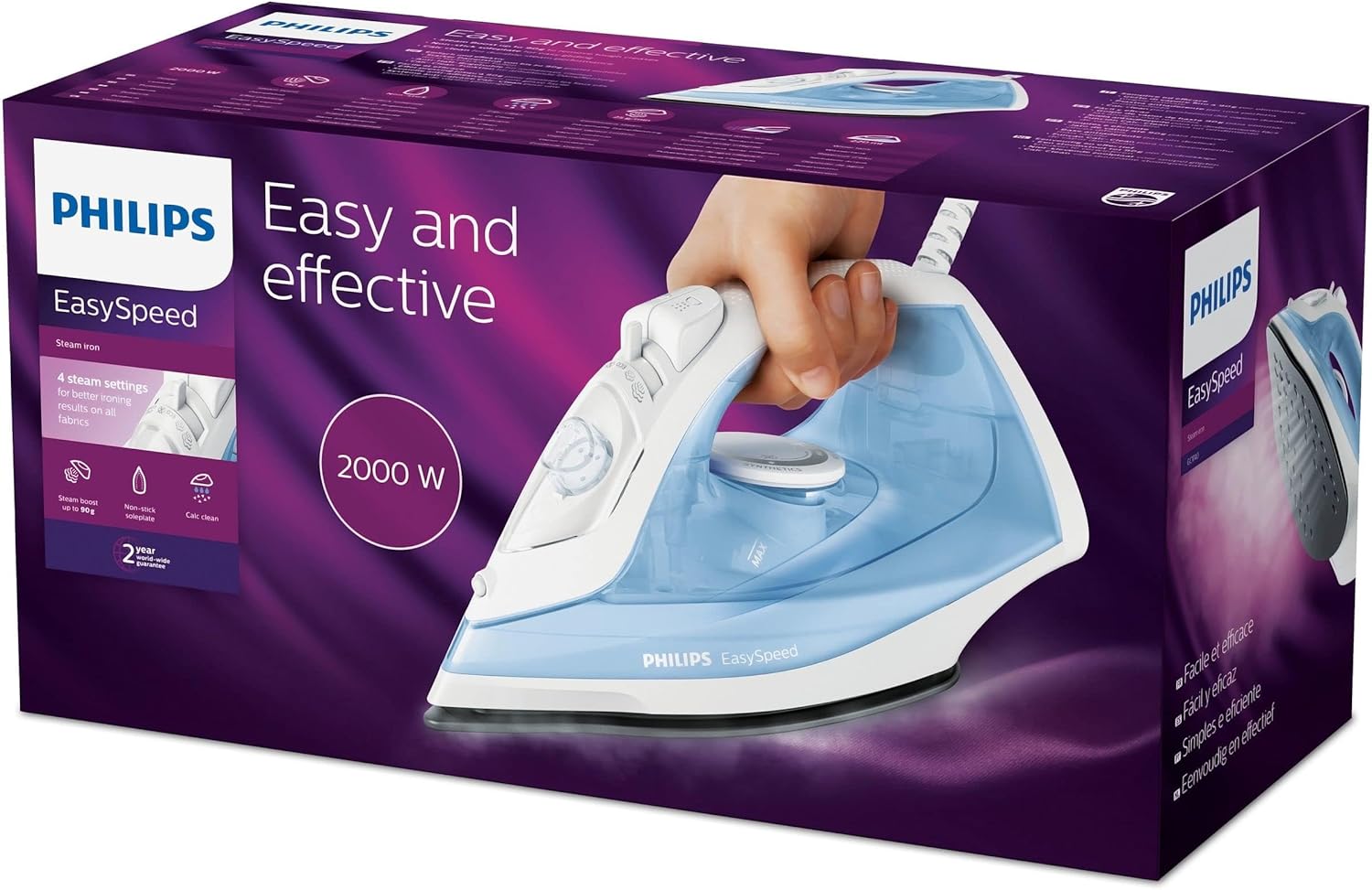 Philips Steam Iron 2000W Non-Stick Soleplate