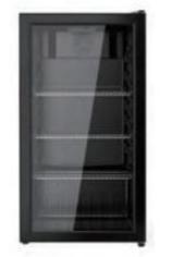 General Diamond Showcase Refrigerator 95L Black Fan