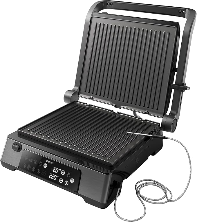 Philips Contact Grill 2200W Digital Thermometer 8 Presets