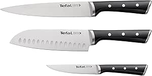 Tefal Ice Force Knife Set 3PC Slicer Chef Utility German Steel