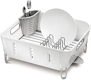 Simplehuman Compact Dishrack White Plastic