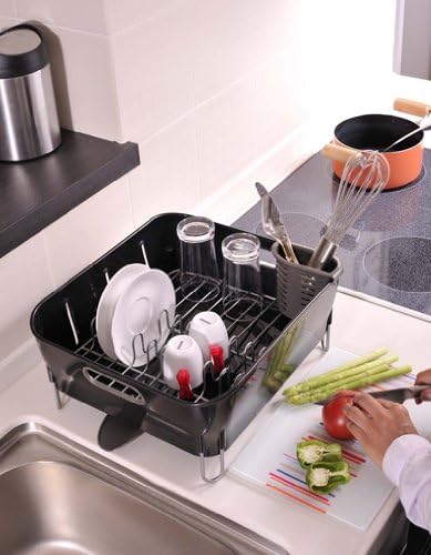Simplehuman Compact Dishrack Black Plastic