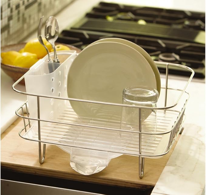 Simplehuman Compact Wire Frame Dishrack Brushed Steel