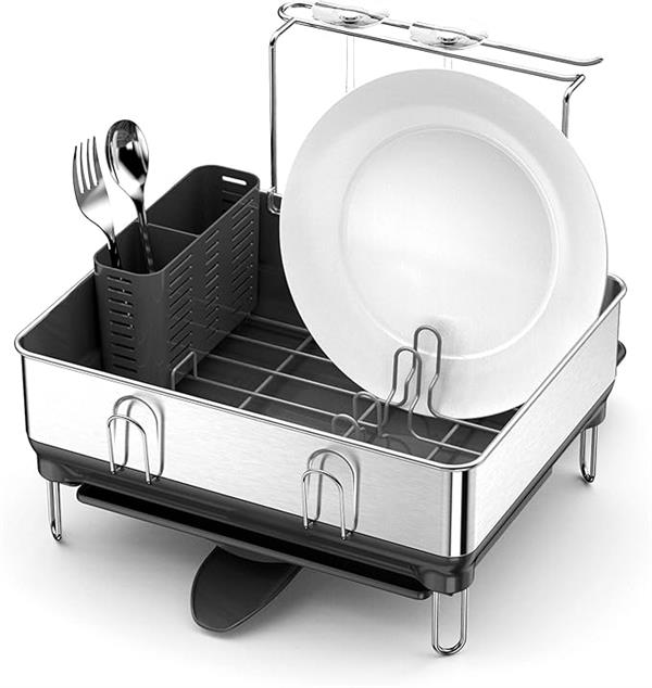 Simplehuman Compact Steel Frame Dishrack Grey