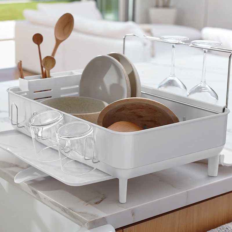 Simplehuman Steel Frame Dishrack White